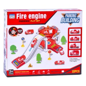 Estacionamento Bombeiros 22 Peças 23x5x19,5Cm