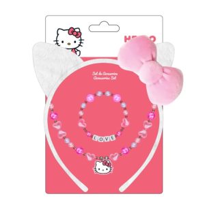 Bandolete Cabeça, Pulseira e Colar Hello Kitty Sweet