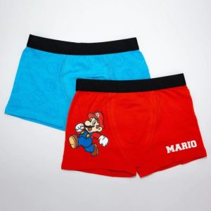 Blister 2 Boxers Super Mário Come On Vermelho-Azul