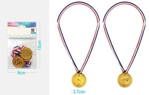 Conj. 10 Medalhas Ouro Winner Desportos Futebol 3,7Cm