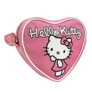 Mala de Ombro Coração Hello Kitty Glitter 15x14x4Cm