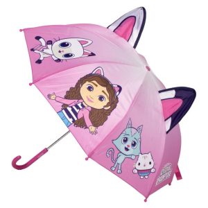 Guarda Chuva Gabby´s Dollhouse Pink Ears 71cm