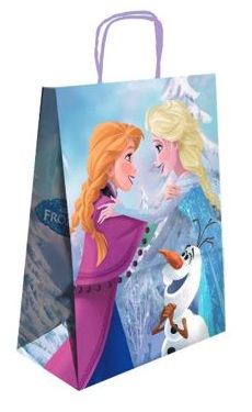 Saco Papel Presente Asa Torcida Frozen Disney