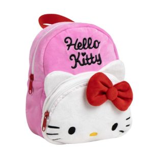 Mochila Pré-Escolar de Pelúcia Hello Kitty 22x18x8Cm
