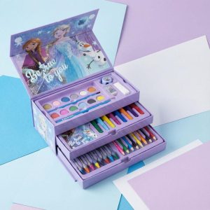 Mala Atividades Colorir 43 Peças Frozen Be True 26X13Cm