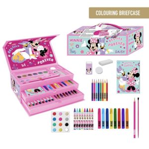 Mala Atividades Colorir 43 Peças Minnie Besties Forever Disney 26X13Cm