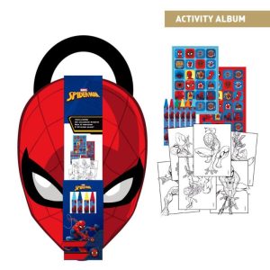 Set Atividades Colorir Spiderman Head
