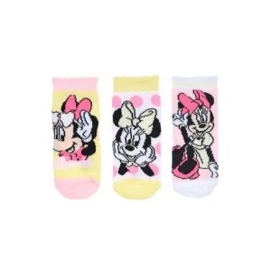 Conj. 3 Pares Meias Minnie Baby Dressy Amarelo Disney