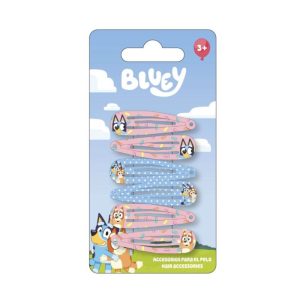 Conj. 6 Ganchos Cabelo Bluey e Bingo