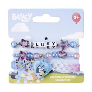 Conj. 3 Pulseiras Bluey Stars