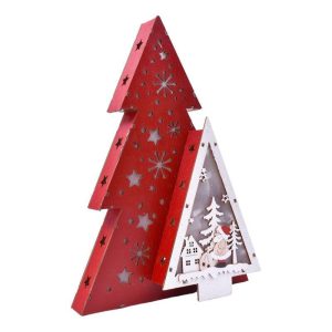 Árvore de Natal Led Madeira MDF 29x6,5Cm