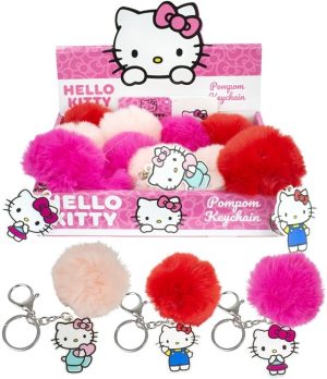 Porta Chaves Hello Kitty 6Cm Pompom