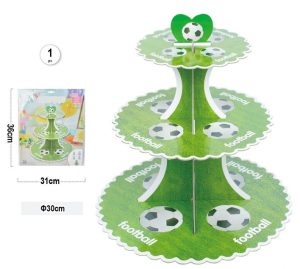 Suporte Cupcakes 3 Camadas Futebol 30Cm