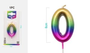 Vela de Aniversário 6Cm Gradiente Multicolor