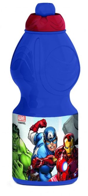 Garrafa Água Plástica 400Ml Avengers Rolling Thunder