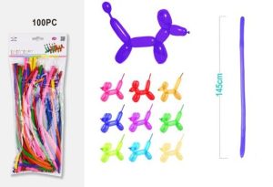 Blister Balões Látex Modelar Mix 145Cm