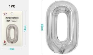 Balão Foil Prateado 85Cm