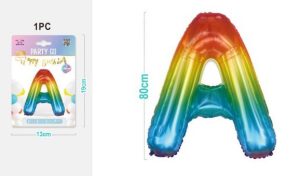 Balão Foil Multicolor Letra 80cm