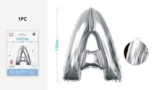 Balão Foil Prateado Letra 110cm