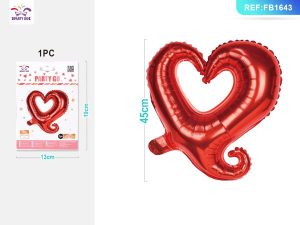Balão Foil Coração Vermelho 45Cm