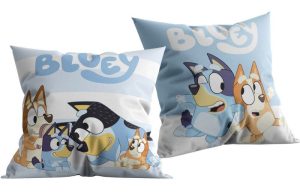 Almofada Decorativa Dupla Face Bluey e Bingo - Bluey Familia 40x40Cm