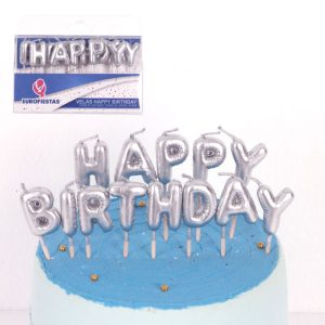 Blister 13 Velas HAPPY BIRTHDAY - Prateado
