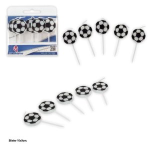 Blister 5 Velas Bolas Futebol