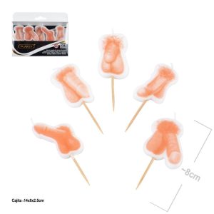 Blister 5 Velas Pénis 5Cm