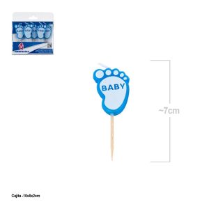 Blister 5 Velas Pés Baby 7Cm