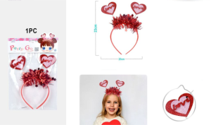 Bandolete Vermelha Corações LOVE 23x20Cm