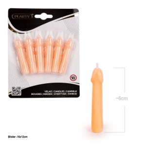 Blister 6 Velas Pénis 6Cm