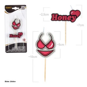 Blister 2 Velas Honey 7-10Cm