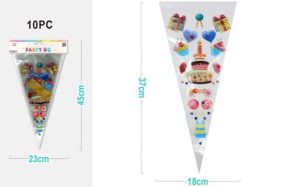 Blister 10 Sacos Doces Transparentes 18x37Cm