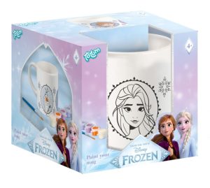 Caneca Porcelana para Pintar Disney Frozen Destiny 235ml com Caixa
