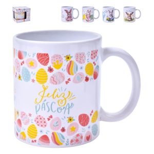 Caneca Feliz Páscoa 8x9.5x11.5Cm