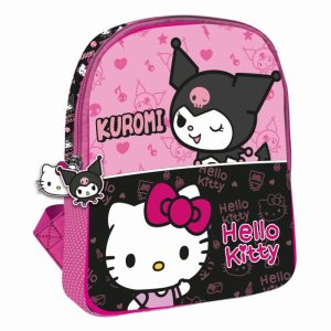 Mochila Pré-Escolar Hello KItty & Kuromi 30Cm