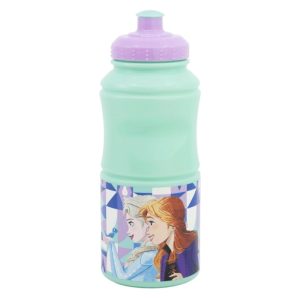 Garrafa Água Plástica Verde Água 380Ml Frozen Ice Magic