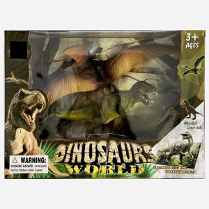 Conj. 2 Dinossauros Carnivorous 23x6.5x17Cm