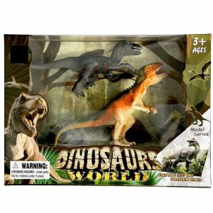 Conj. 2 Dinossauros Raptorial 23x6.5x17Cm