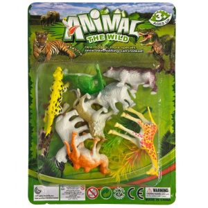 Blister 8 Animais da Selva The Jungle 18x14Cm