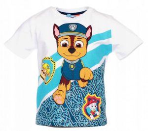 T-Shirt de Menino Manga Curta Branca Patrulha Pata Surefooted