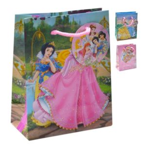 Saco Mini Papel Princesas 12x15x6Cm