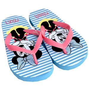 Chinelos Azuis Flip-Flops Minnie Riscas 28-29