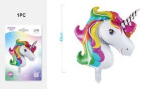 Balão Foil Unicórnio Colorido 45Cm