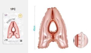 Balão Foil Rose Gold Letra 40Cm