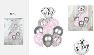 Blister 9 Balões Foil-Látex I DO 30-45Cm