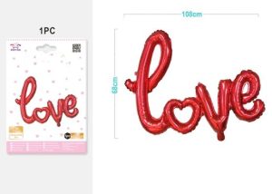 Balão Foil LOVE Vermelho 68x108Cm