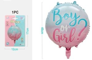 Balão Foil Gradiente Rosa-Azul Boy Or Girl 45Cm