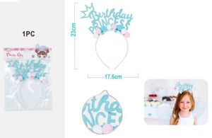 Bandolete Birthday Princess Com Pompons 23x17.5Cm