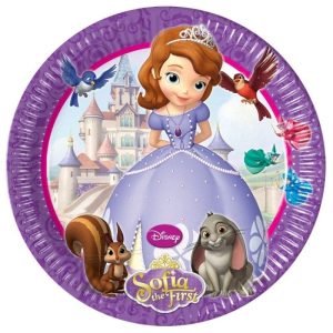 Conj. 8 Pratos Papel 23Cm Princesa Sofia